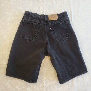 Vintage Y2K 90's Levi's 550 Orange Jean Shorts Men's 32 Relaxed Fit Black Denim